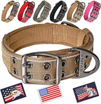 ADITYNA Heavy Duty Dog Collar for Large Dogs - Reflective Collar with Handle for Training, and Walking - Wide, Thick, Tactical, Soft Neoprene Padded