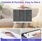 2026 Upgraded Dog Ramp for Couch, Foldable Small Dog Ramp for Sofa, 4 Adjustable Height from 13'' to 21", Portable Stable Pet Step with Non-Slip Pad, Pet Ramps Use for Couch Stairs, White