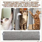 4 Pcs Sisal Cat Nail File Scratcher Wraps Around Scratching Pad 11 x 15 Inches Cat Scratch Mat Sisal Fabric Couch Scratch Protector Post Table Leg to Trim Pet Nails Protect Furniture