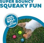 Outward Hound Squeaker Ballz – Squeaky Tiny Tennis Balls for Small Dogs Under 15 lbs, Fetch & Training, X-Small (1.5"), 4-Pack
