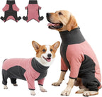 Dog Winter Coat Soft Fleece Dog Clothes for Cold Weather, Warm Dogs Pullover Pajamas Cozy Cold Weather Jacket Full Body Suit Windproof Fleece Sweater for Dogs Walking Hiking Sleeping (Pink XL)