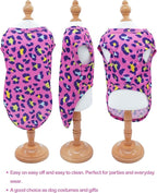 PET SHOW 4 Pack Paw Bone Printed Dog Clothes Shirts Soft Vest Lightweight Sleeveless Cats Doggies T-Shirts Puppies Tank Top Tee for Small Medium Dogs White Black Pink Blue (X-Large, Pink for Girls)