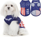 American Flag Inspired Dog Vest: Perfect Dog Shirt, Ideal Tank Top for Everyday Wear, Independence Day Celebrations Quality Materials for a Cute and Stylish Look Blue USA S