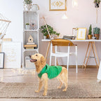 EXPAWLORER Dog Hoodie Fleece Sweater Vest, Hooded Dog Sweatshirt Fall Winter Pet Clothes with Leash Hole, Sleeveless Warm Cozy Puppy Clothing for Cat Small Medium Large Dogs Girl Boy, Green XL