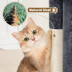 Yaheetech 23.5in Cat Tree Tower, Cat Condo with Sisal-Covered Scratching Posts, Cat House Activity Center Furniture for Kittens, Cats and Pets - Black