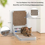 Cat Scratching Board Cat Scratching Post,2-in1 L Shaped Cats Cardboard Scratcher with Box, Kitten Scratcher Ball Wall Scratchers Pad for Indoor Cats Grey