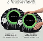 MEOWFIA Cat Cave – Premium Felt Cat Bed for Indoor Cats, Handmade Merino Wool (Shining Tiger, Large)