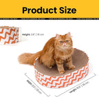 Cat Scratcher Cardboard,2 in 1 Oval Cat Scratch Pad Bowl for Indoor Kitty Grinding Claw,Round Kittens Scratching Board Corrugated Lounge Pet Beds&Furniture Protector for Couch&Carpets&Sofas