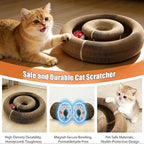 Accordion Magic Organ Cat Scratcher Toys for Indoor Cats,Foldable Cardboard Cat Scratcher Kitty Toy with Bell Balls Interactive Relieve Boredom and Exercise