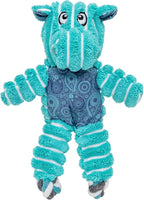 KONG Floppy Knots - Durable No‑Stuffing Squeaky Rope & Plush Dog Toy - for Teething, Playing (Hippo, X-Small)