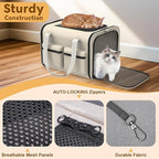 Cat Carrier Soft Airline Approved - Small Dog Travel Carrier Bag for Pets Up to 15Lbs, Breathable & Comfortable Pet Carrier for Cats & Small Dogs, TSA Approved for Airplane, Car, Camping, Vet Visits