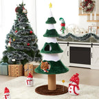 Cat Tree, 62" Cat Tower with Heavy Duty Base and Scratching Posts, Multi-Level Plant-Like Cat Furniture, Sisal Cat Scratcher & Cozy Cat Condo, a Holiday Favorite for Indoor Cats,Green