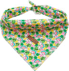 Elegant little tail Dog Bandana, St. Patrick's Day 1PC Washable Dog Scarf Female or Male Square Bib Kerchief Scarf Adjustable Pet Bandana for Medium Large Dogs