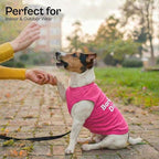 Parisian Pet Dog Shirt – 100% Cotton Barking Diva Shirts for Medium Dogs – Pink Sleeveless Puppy Clothes – Lightweight and Breathable Pet Apparel – Girl Dog Clothes - Stretchy T Shirts for Dogs