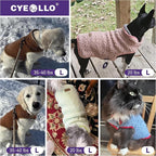 cyeollo Warm Dog Coat Sherpa Dog Winter Coat, Reversible Fleece Dogs Jackets Sweater Vest for Small Dogs Male with Leash Hole, Soft Cold Weather Pet Clothes, Rose Red L