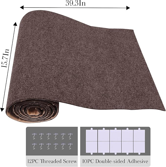 2 Pack Cat Scratch Furniture Protector Trimmable DIY Climbing Scratching for Indoor Couch Protector from Cat Claws, Walls and Tower Replacement (Brown, 15.7'' x 39.3'')