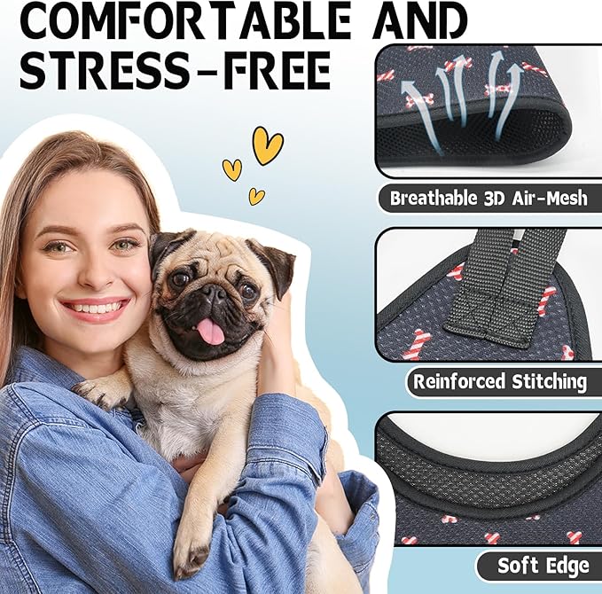 Supet Dog Grooming Hammock Harness for Dogs Cats, Relaxation Pet Nail Clipper Hammock, Restraint Dog & Medium Animal Leashes Sling for Groomingk for Nail Trimming (Black Currant, M)