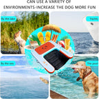 Inflatable Dock, Load-Bearing 200 pounds, Dog pet ramp, Suitable for Swimming Pools, Boat Docks, Lakes, Beach use Water Sports Platform.