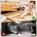 Homgaty Sisal Cat Scratcher Mat & Wall Scratchers for Indoor Cats - 23.6x15.7 Horizontal Floor Cat Scratch Rugs & Carpet Scratching Pad with Sticky Tapes, Durable Furniture Protector for Couch Sofas