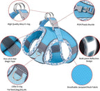 AIITLE Teacup Puppy Harness with Leash - Adjustable Soft Vest with Magic Tape & Reflective Safety Strips, Easy-Put-On for Poodles, Pomeranians - Gym, Hiking, Travel (Blue, S)