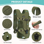 Lukovee Dog Backpack Carrier, Legs Out Easy-fit Dog Front Carrier for Small Medium Dogs, Adjustable Hands Free Dog Chest Carrier for Hiking Cycling (Green,Small)