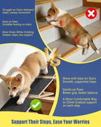 Dog Ramp for Stairs, 2 Pack Wooden Pet Steps for Small Dogs, Foldable Anti-Slip Stair Ramp for Senior, Short-Legged & Injured Pets, Adjustable Low-Angle Dog Stair Wedge