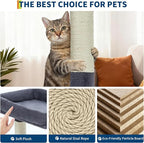 Plush Cat Tree Multi-Level Cat Tower with Scratching Posts for Indoor Cats