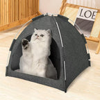 Cat Tent, Cat Houses for Indoor Cats, Quick Assembly and Disassembly, Portable Pet Tent, for Cats, Small Dogs and Other Small Animals (Light Gray)