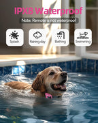Jugbow Dog Shock Collar - 3/4 Mile Dog Training Collar with Remote for Large Medium Dogs, Rechargeable IPX8 Waterproof E-Collar with 3 Training Modes, LED Light & Security Lock (Pink)