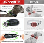 Comfort Fit Dog Collar, Anti-Choke Neck Safe Dog Training Collar, Wide Padded, Breathable, Adjustable with Dual D-Rings, Soft Cushion Neck Protector for Dogs (S, Gray)