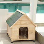 Solid Wood Dog House Comfortable Outdoor Shelter for Medium-Sized and Smaller Dog Sturdy, Durable and Easy to Clean,Can DIY,33.5’’D×30.7’’W×32.3’’H