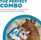 Outward Hound Durablez Minis – Squeaky Plush Dog Toy,No Stuffing for Less Mess,Interactive & Tough,Jumbo Squeaker,Puppies & Small Dogs,Penguin,6.3",(Pack of 2)