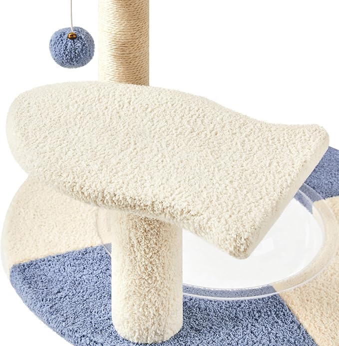 Topeakmart 35in Cat Tree Cat Tower Furniture w/Dangling Ball Platform Perch and Scratching Post for Kittens Cats