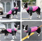 Warm Fleece Dog Coats for Small Dogs,D-Rings Waterproof Puppy Jacket for Cold Winter,Pink S
