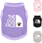 Personality Canine Attire: Soft, Lightweight Cotton Dog Clothes with 'The Dog Face' Print. Small and Medium Breeds, Perfect for Everyday Wear, Comfortable and Breathable Dog Shirt Purple 4XL