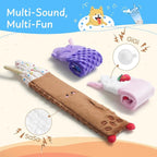 Nocciola 3 PC No Stuffing Small Dog Toys, Removable Crinkle Squeaky Durable Dog Tug Toy Summer Drinks Theme, Bottle Insert Fun Puppy Toys to Keep Them Busy