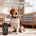 3-in-1 Dog Training Collar,Anti-Bark & Activity Monitor,3300ft Remote Range, LED Light, 3 Training Modes Beep Vibration Shock, Rechargeable Waterproof Dog Shock Collar for Small Medium Large Dogs