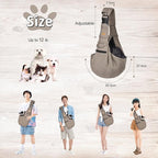 CUBY Dog and Cat Sling Carrier - Hands Free Adjustable Small Pet Sling - Soft Pouch and Tote Design - Suitable for Puppy, Small Dogs Cats Outdoor