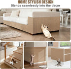 Natural Cork-Cat Scratch mat-Cat Scratch Pad Rug-cat Couch Protector-Scratch Furniture Protector for Post/Sofa/Floor-Wall Scratchers for Indoor-Carpets Scratching-Stretching-Kitty Gifts-Khaki 40*17IN