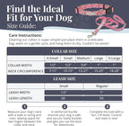 Lucky Love Dog - Easy Click Buckle Dog Collar with Leash Set Combo, Durable & Comfortable for Male & Female Dogs, Pet Collar for Medium Dogs, Secure Fit - Floral Rosie Combo, Medium