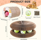 Kitty Kurlz Cat Toy, Reversible Infinity Style Magic Organ Cat Toy Made from Recycled Corrugated Cardboard Long Lasting (C-Shaped（2pcs）).