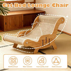 Cat Recliner Scraper Board, Cat Scratching Chair, Wooden Sisal Adjustable Cozy Non-Shedding Material for Cats