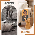 Sisal Cat Scratcher Mat, Cat Wall Scratcher for Indoor Cats, 23.6x15.7 Inch Cat Scratch Pad with Hook & Loop, Wall Mounted Cat Scratching Post to Protect Couch and Carpet（Gentle Cat）