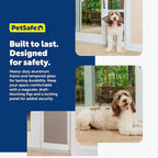 PetSafe Sliding Glass Pet Door - No-Cut DIY Install Doggy Door for Renters - Aluminum Frame - Adjustable Height 75 7/8" to 80 11/16" - Ideal for Extra Large Dogs Up to 220 lb - White