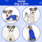 2 Pack Dog Clothes for Small Dogs Summer Dog Shirt Vest Girl Boy Lightweight Puppy T-Shirts Blank Soft and Cool Pet Clothing Sleeveless Medium Large Dog Outfit (White+Blue, Medium)