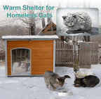 Indoor/Outdoor Dog House with Iron Frame - All-Weather Wooden Pet Shelter for Medium/Large Dogs (Grey, L)