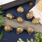 AUEAR, 8 Pieces Vintage Brass Bells 34mm Mini Jingle Bell for DIY Wind Chimes Home Decor