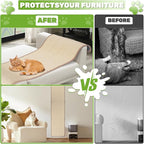 Natural Sisal Cat Wall Climbing Carpet, Wall Scratcher Carpet Mat Pad, Cat Climbing Wall, Tall Scratching Post, Wall Floor Couch Sofa Protector, Scratching Pad for Indoor Cats （78.7" Lx15.7 W, 1PC）