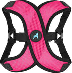 Gooby Comfort X Step in Lite Dog Harness - Choke Free, Escape Free with Light Breathable Mesh - Step in Dog Harness for Small Dogs Only - Quick Release Buckle, Metal D-Rings - Flamingo Pink, Small