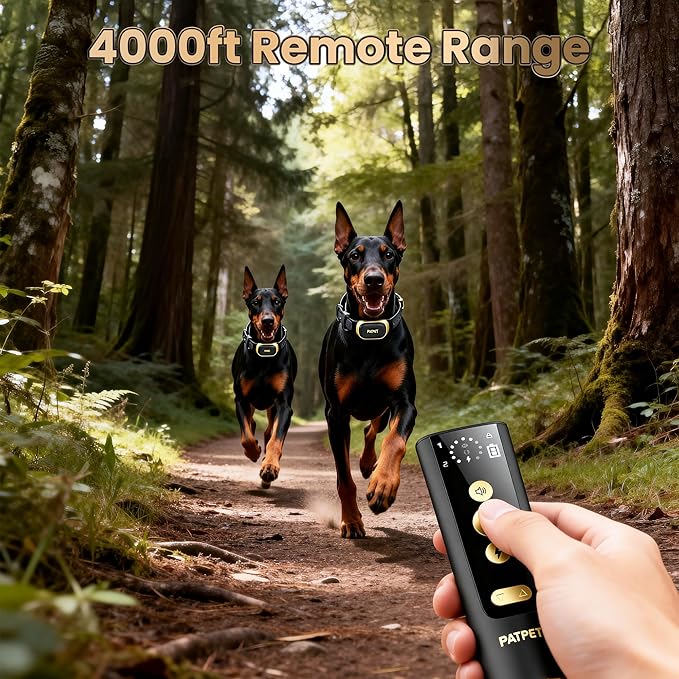 Dog Training Collar with Clicker - 4200Ft E Collar for Dogs Training IPX7 Waterproof with 3 Training Modes, Dog Training Collar for Dogs(15-140 lbs)